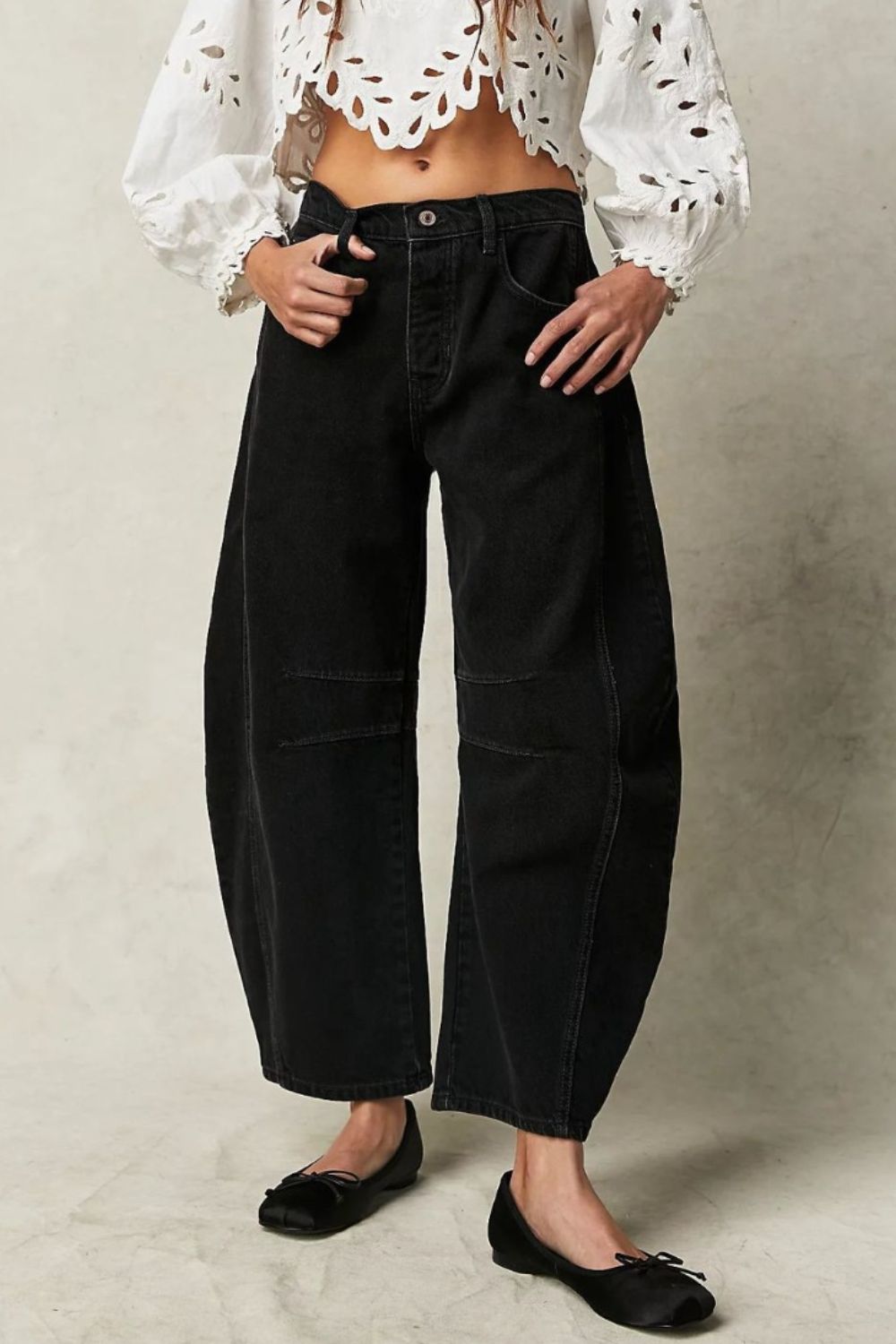 Wide Leg Jeans with Pockets | Maekery Studio