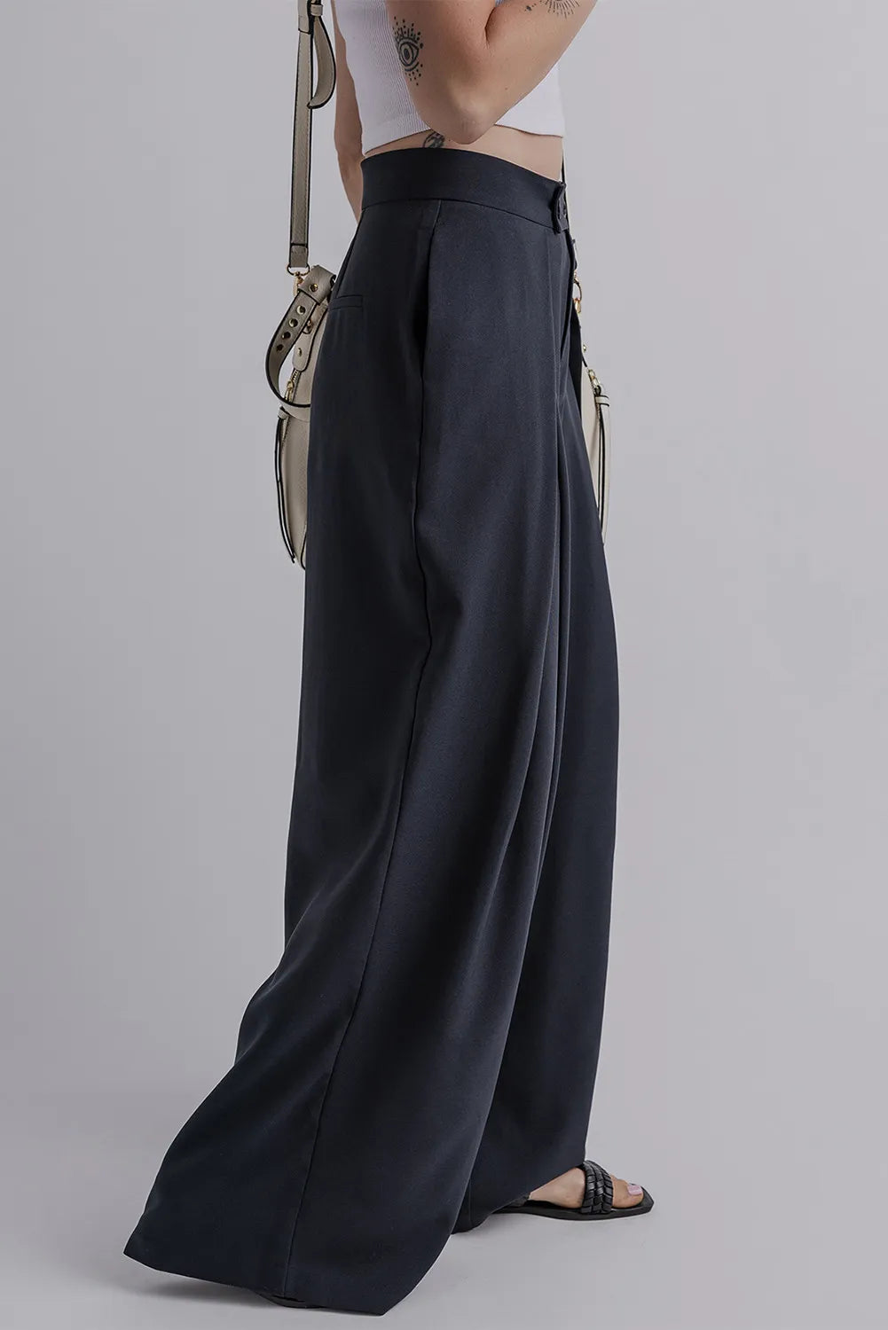 Wide Leg Pants with Pockets | Maekery Studio