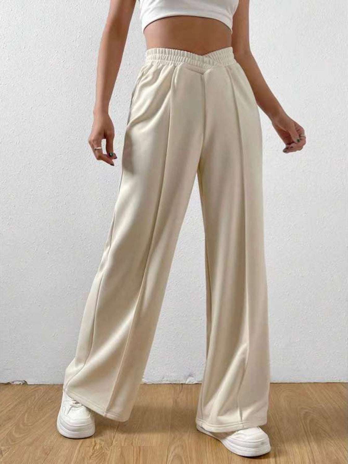 Elastic Waist Wide Leg Pants | Maekery Studio