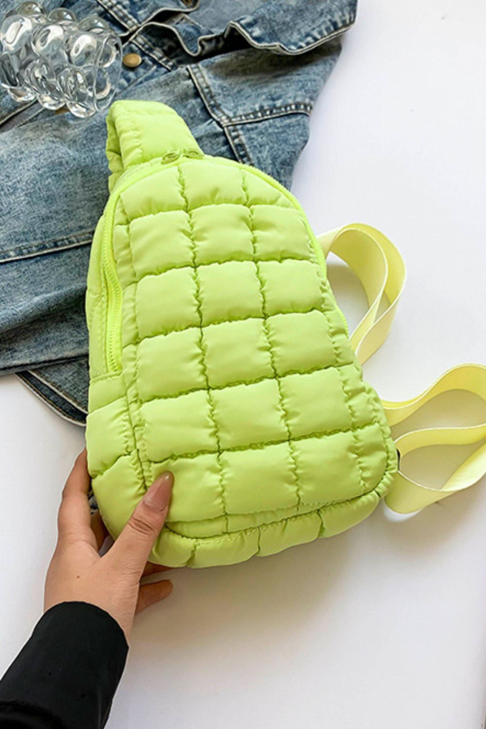 Quilted Nylon Crossbody  Bag | Maekery Studio