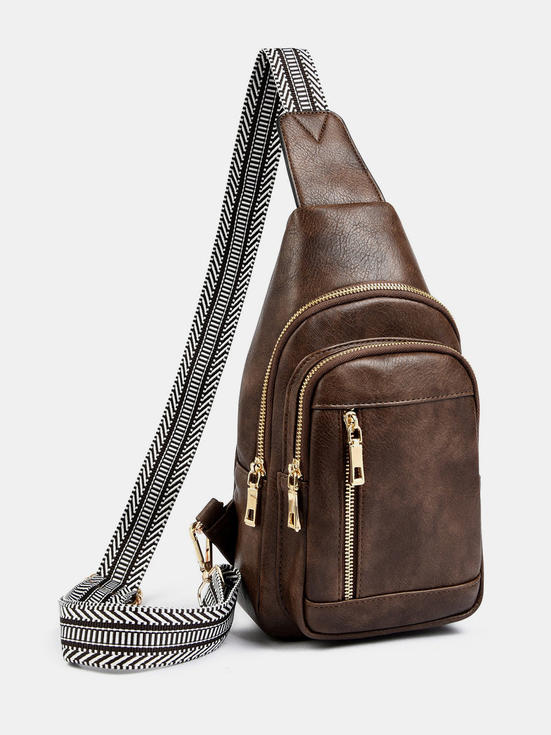 PU Leather Adjustable Strap Crossbody Bag | Maekery Studio