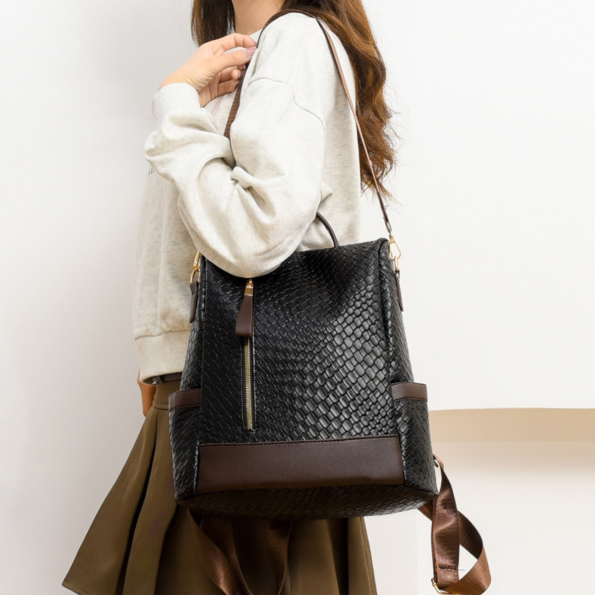 PU Leather Backpack Bag | Maekery Studio