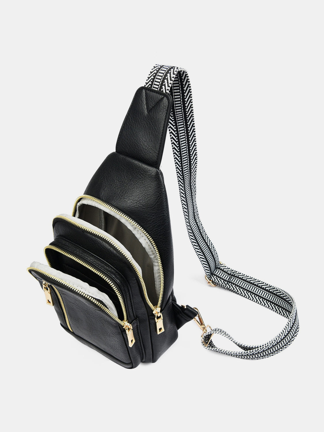 PU Leather Adjustable Strap Crossbody Bag | Maekery Studio