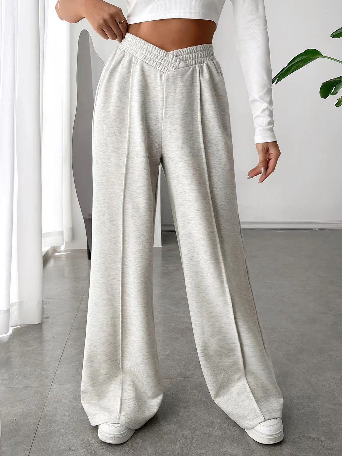 Elastic Waist Wide Leg Pants | Maekery Studio