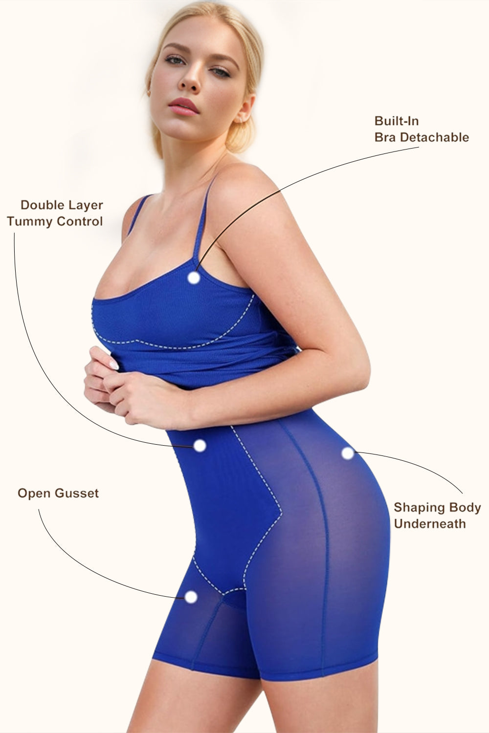 Basic Bae Full Size Built-In Shapewear Scoop Neck Sleeveless Dress | Maekery Studio