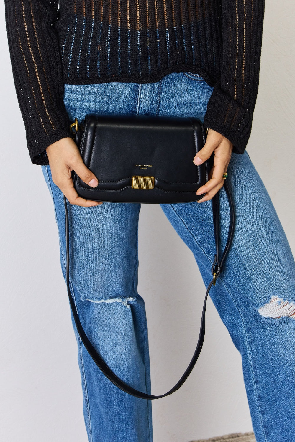 David Jones PU Leather Crossbody Bag | Maekery Studio