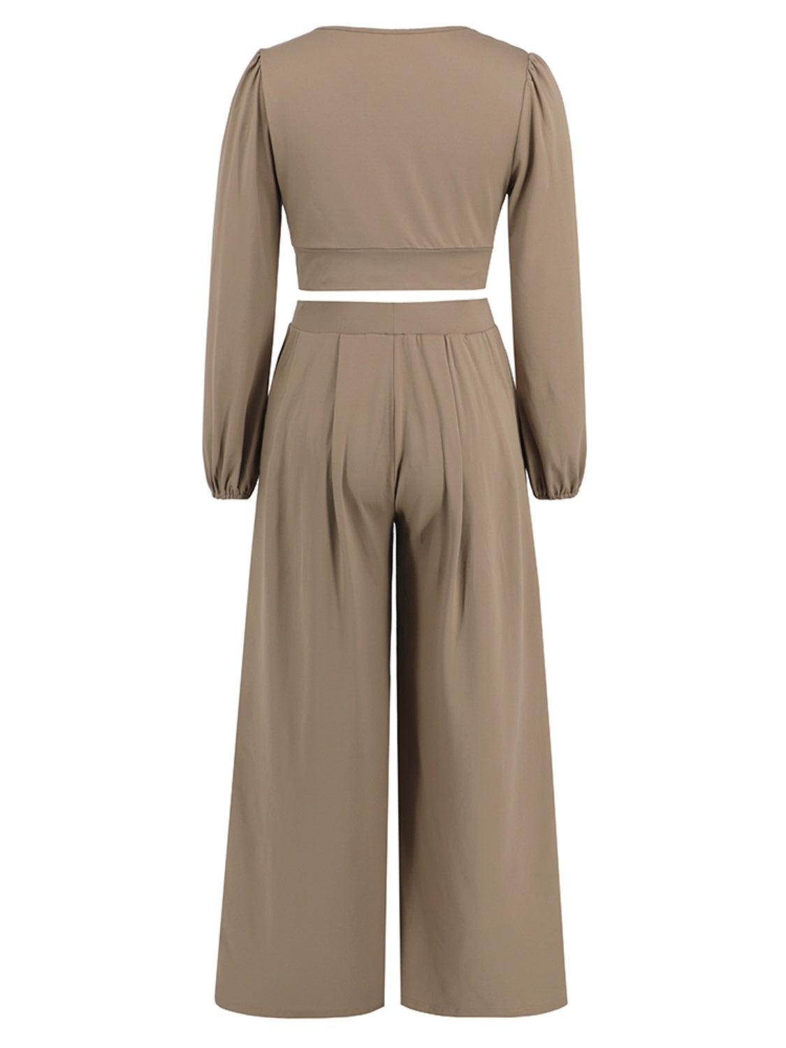 Surplice Top and Wide Leg Pants Set | Maekery Studio