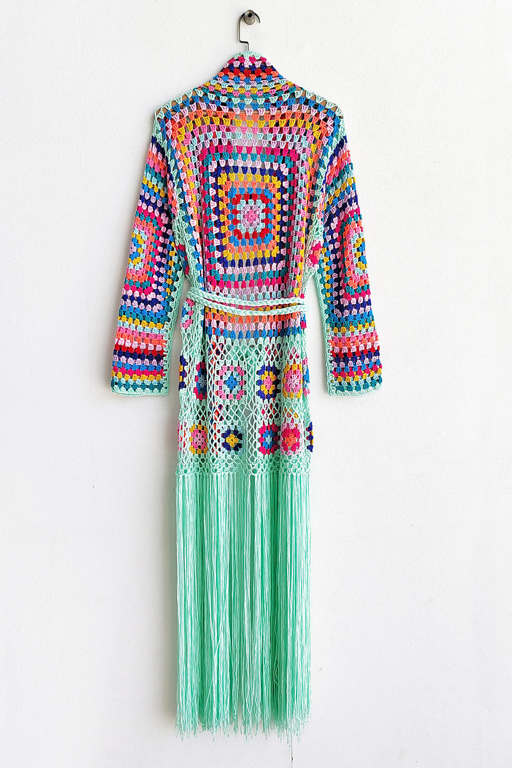 Fringe Tied Long Sleeve Cardigan | Maekery Studio