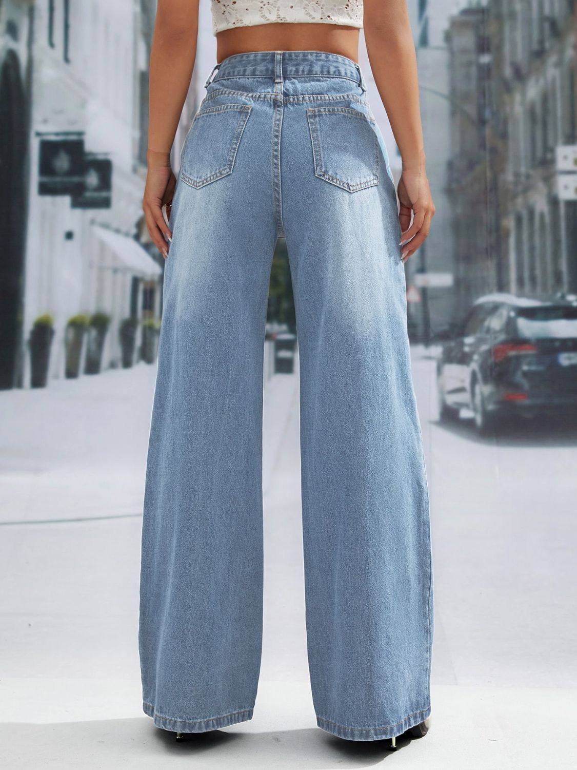 Wide Leg Jeans with Pockets | Maekery Studio