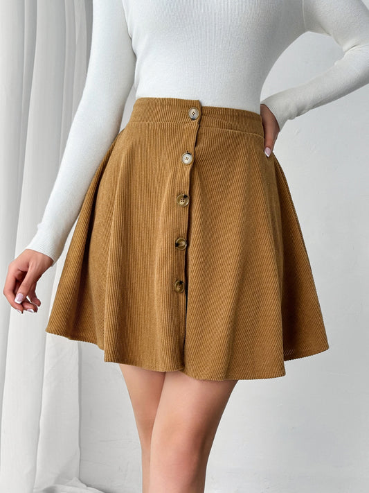 Buttoned Mini Skirt | Maekery Studio