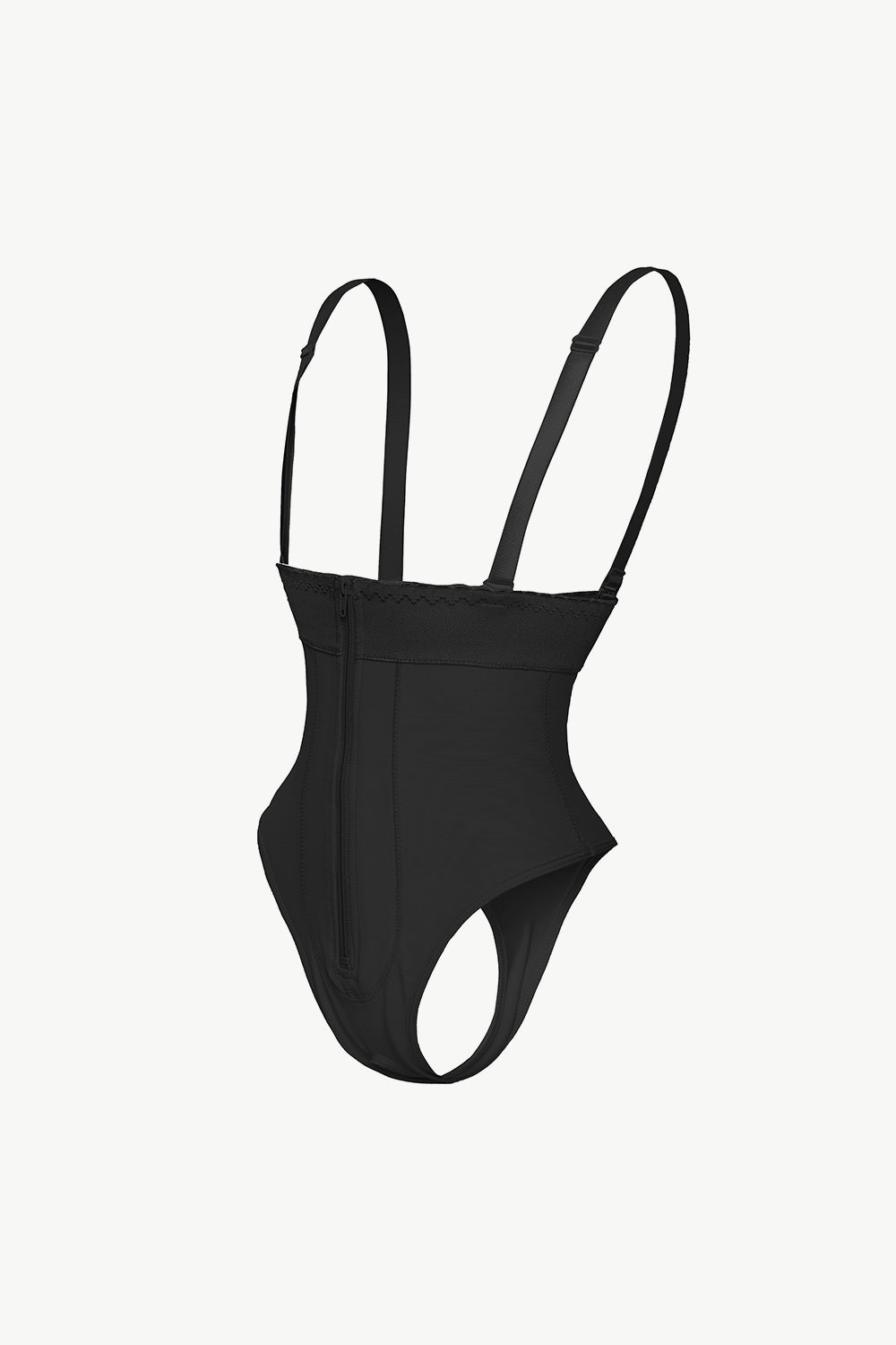 Full Size Adjustable Strap Zip-Up Shaping Bodysuit | Maekery Studio