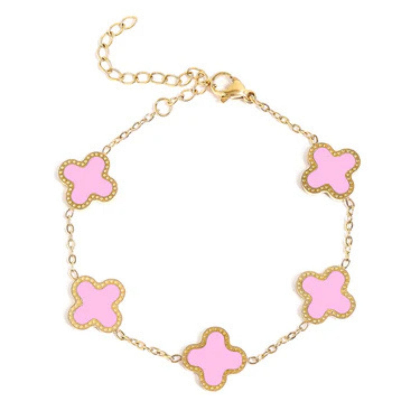 Fortune Clover Enamel Bracelet | Maekery Studio