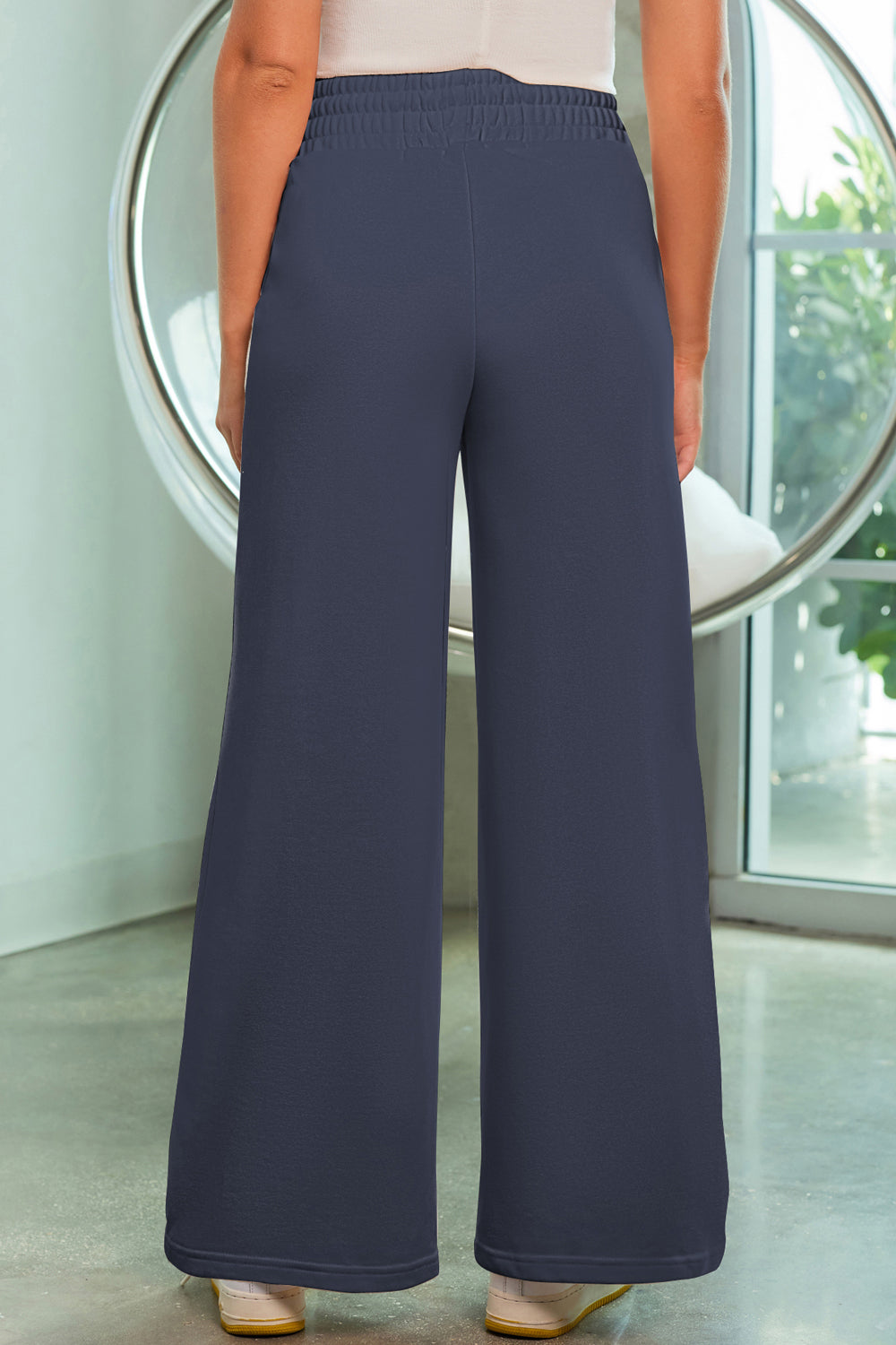 Drawstring Wide Leg Pants with Pockets | Maekery Studio