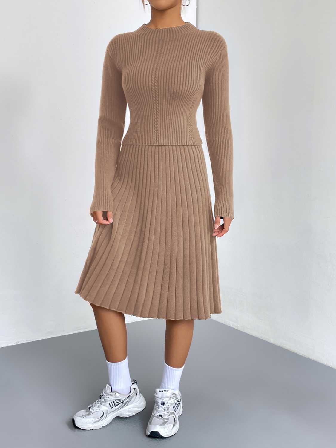 Rib-Knit Sweater and Skirt Set | Maekery Studio