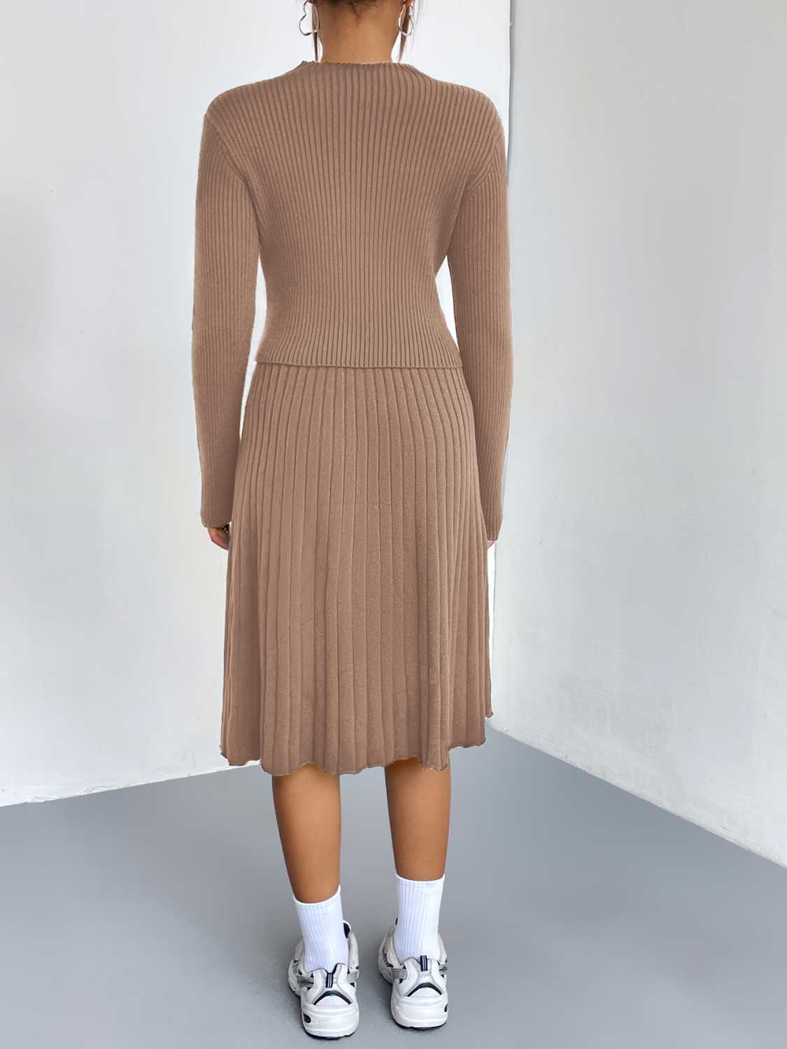 Rib-Knit Sweater and Skirt Set | Maekery Studio