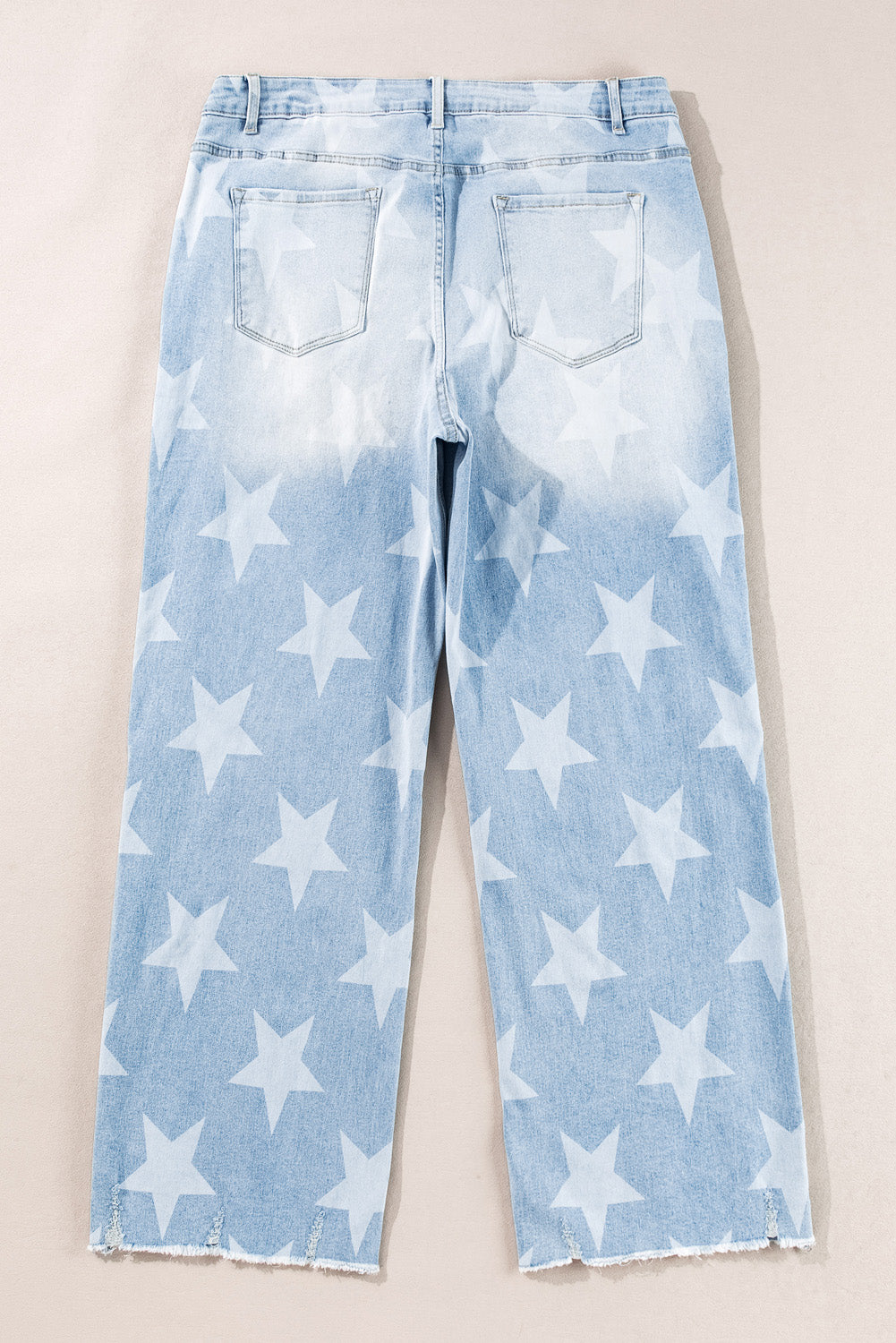 Beau Blue High Waist Star Pattern Plus Size Jeans | Maekery Studio