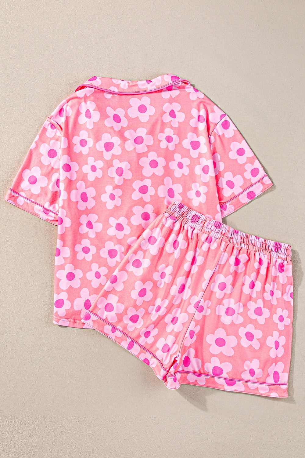 Pocketed Flower Half Sleeve Top and Shorts Lounge Set | Maekery Studio