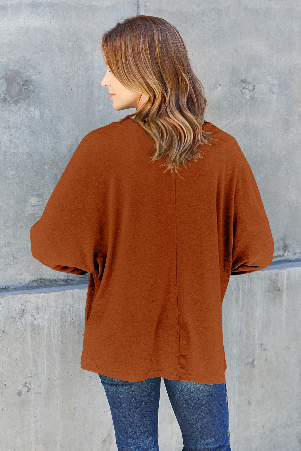 Double Take Full Size Round Neck Long Sleeve T-Shirt | Maekery Studio