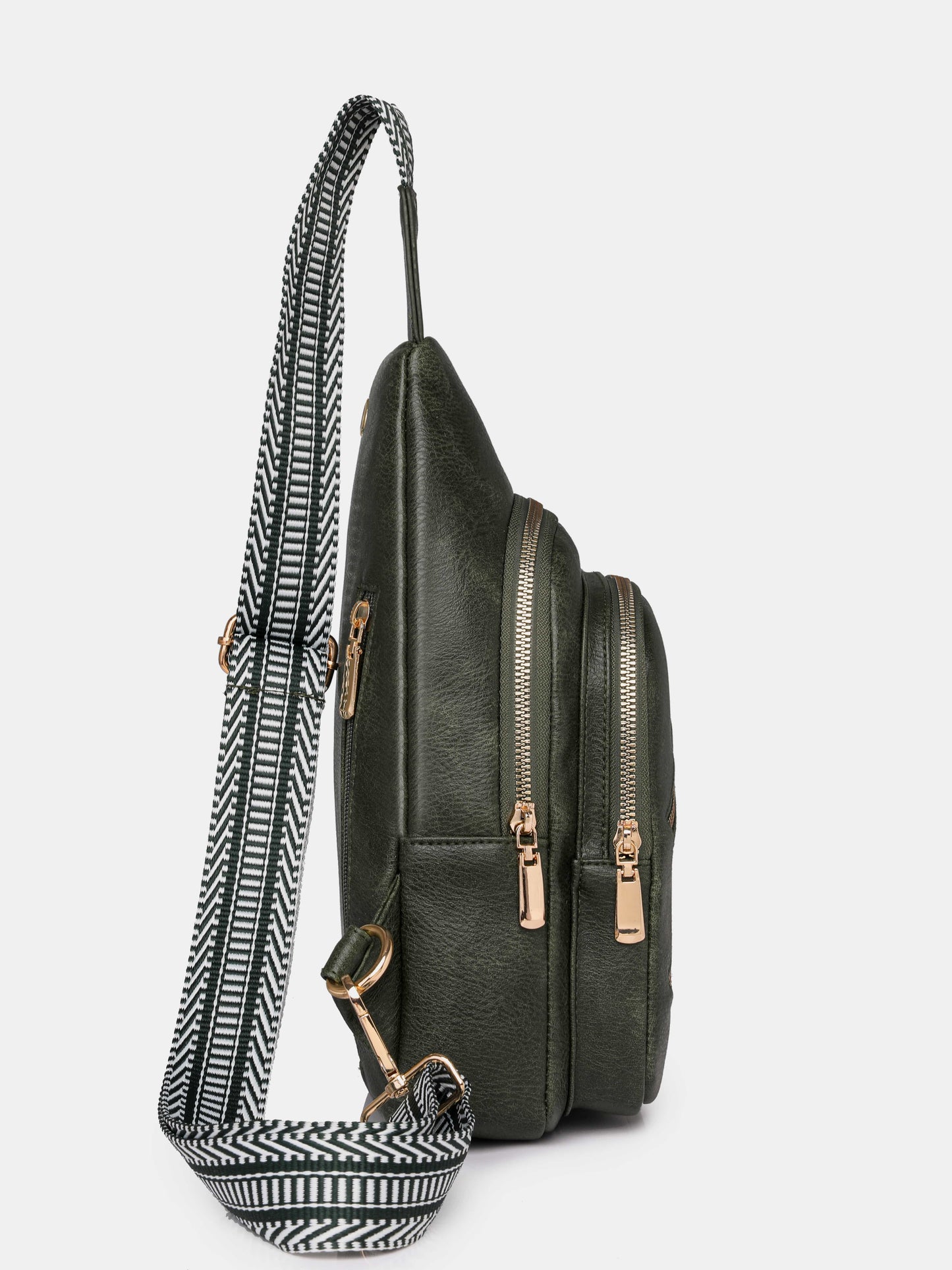 PU Leather Adjustable Strap Sling Bag | Maekery Studio