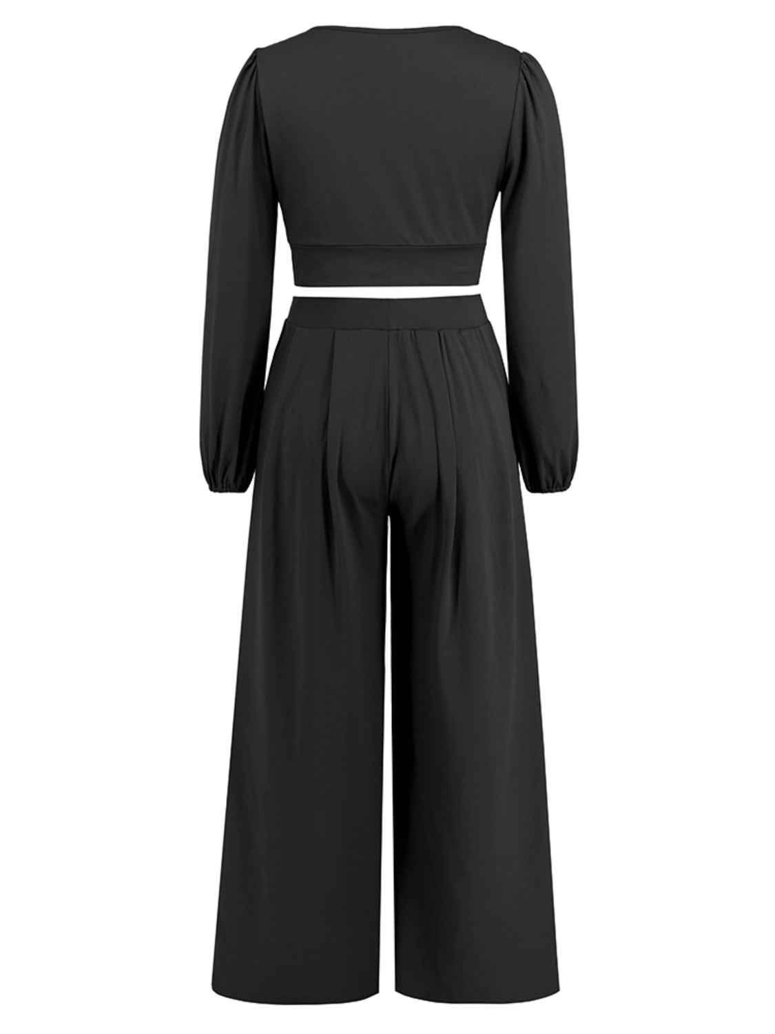 Surplice Top and Wide Leg Pants Set | Maekery Studio