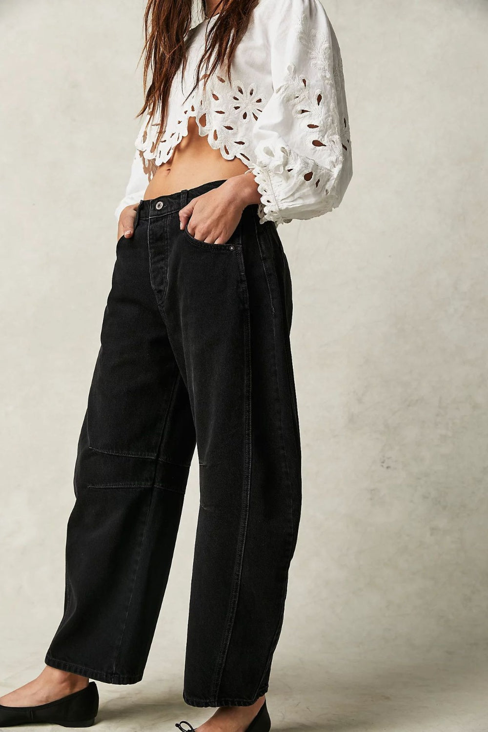 Wide Leg Jeans with Pockets | Maekery Studio