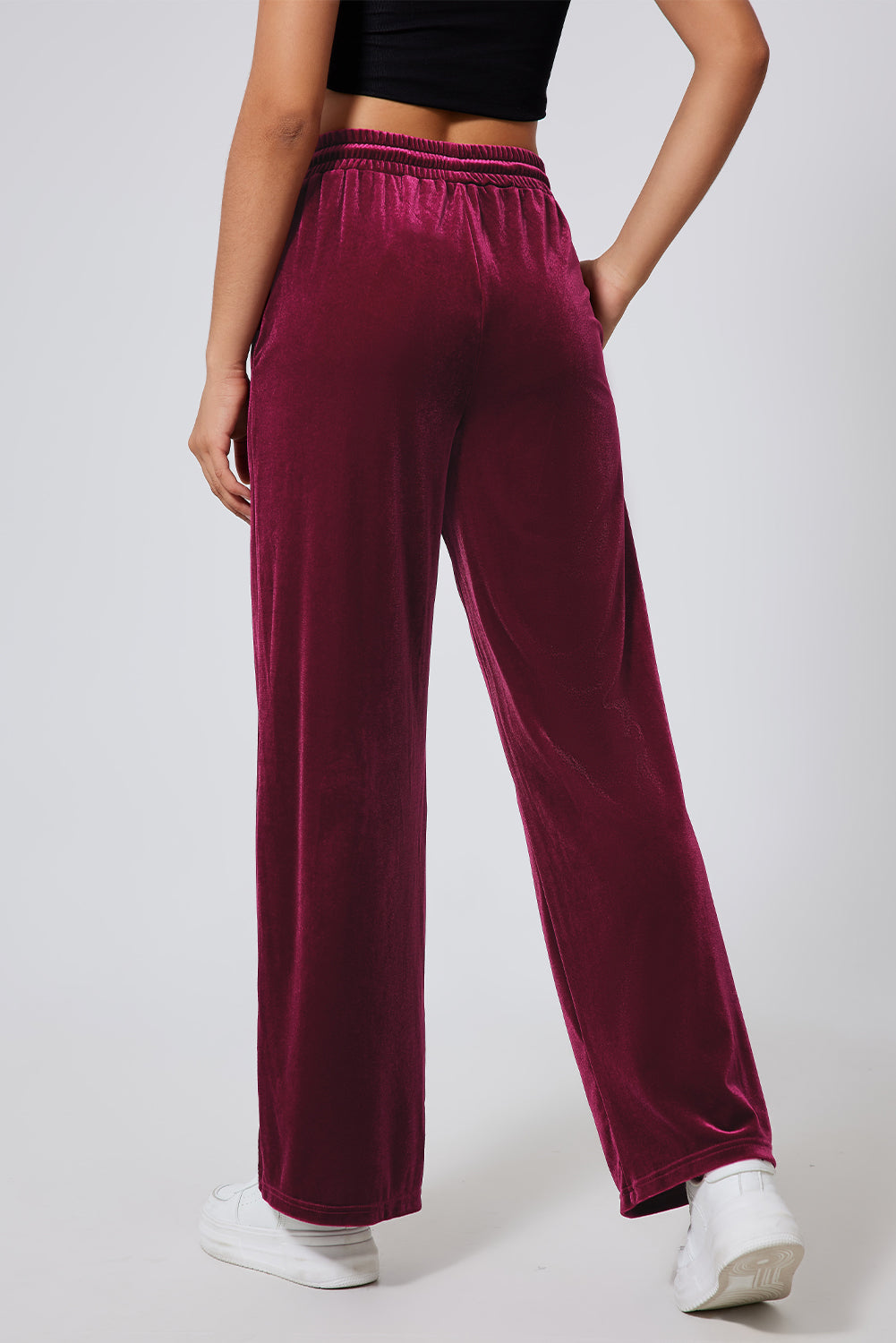 Drawstring Wide Leg Active Pants | Maekery Studio