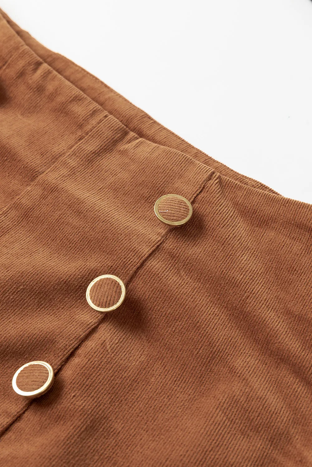 Decorative Button Straight Leg Pants | Maekery Studio