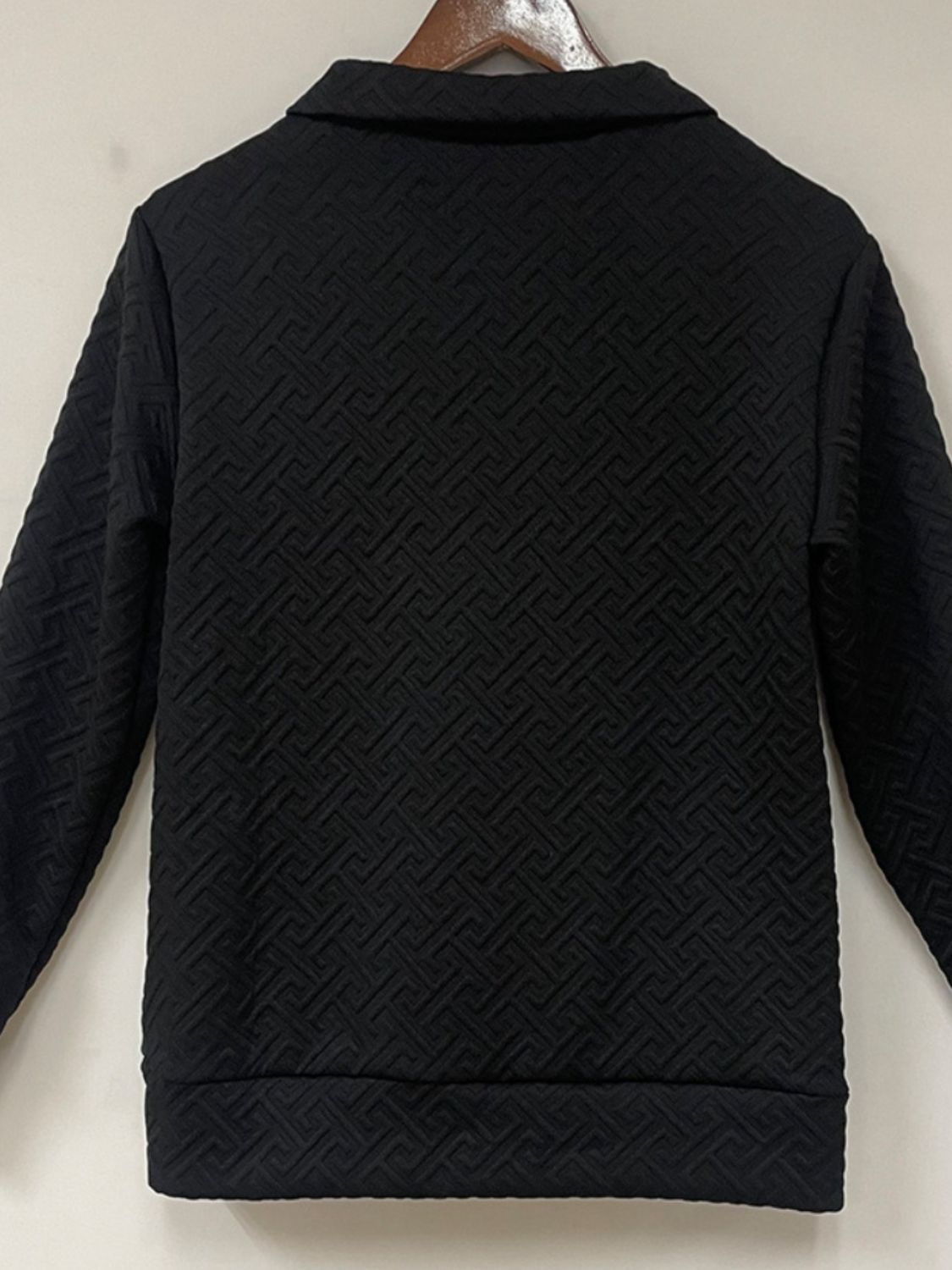 Textured Dropped Shoulder Long Sleeve Sweatshirt | Maekery Studio