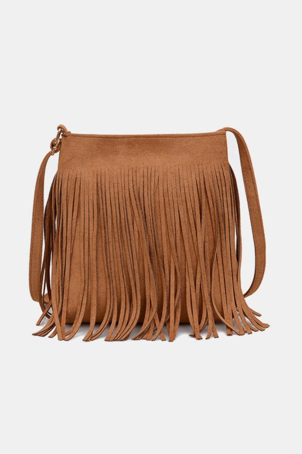 Suede Fringe Shoulder Bag | Maekery Studio