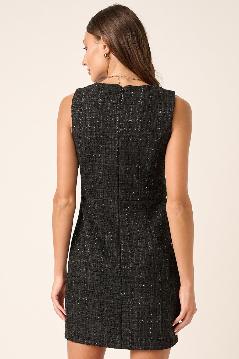 Mittoshop Tweed Sleeveless Mini Dress | Maekery Studio