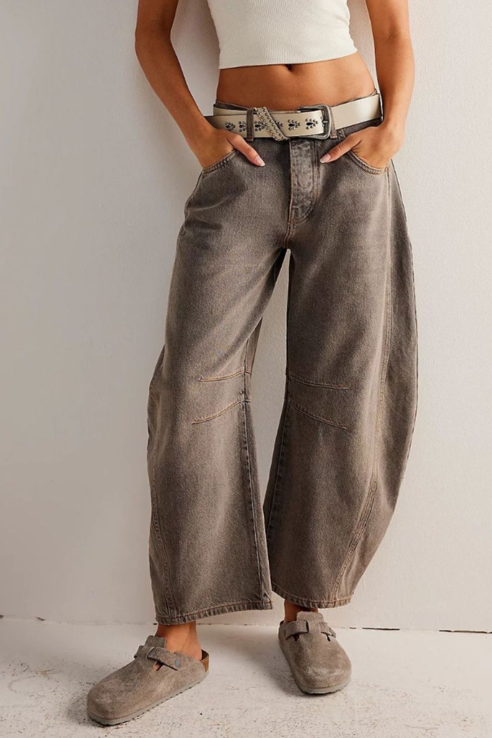 Wide Leg Jeans with Pockets | Maekery Studio