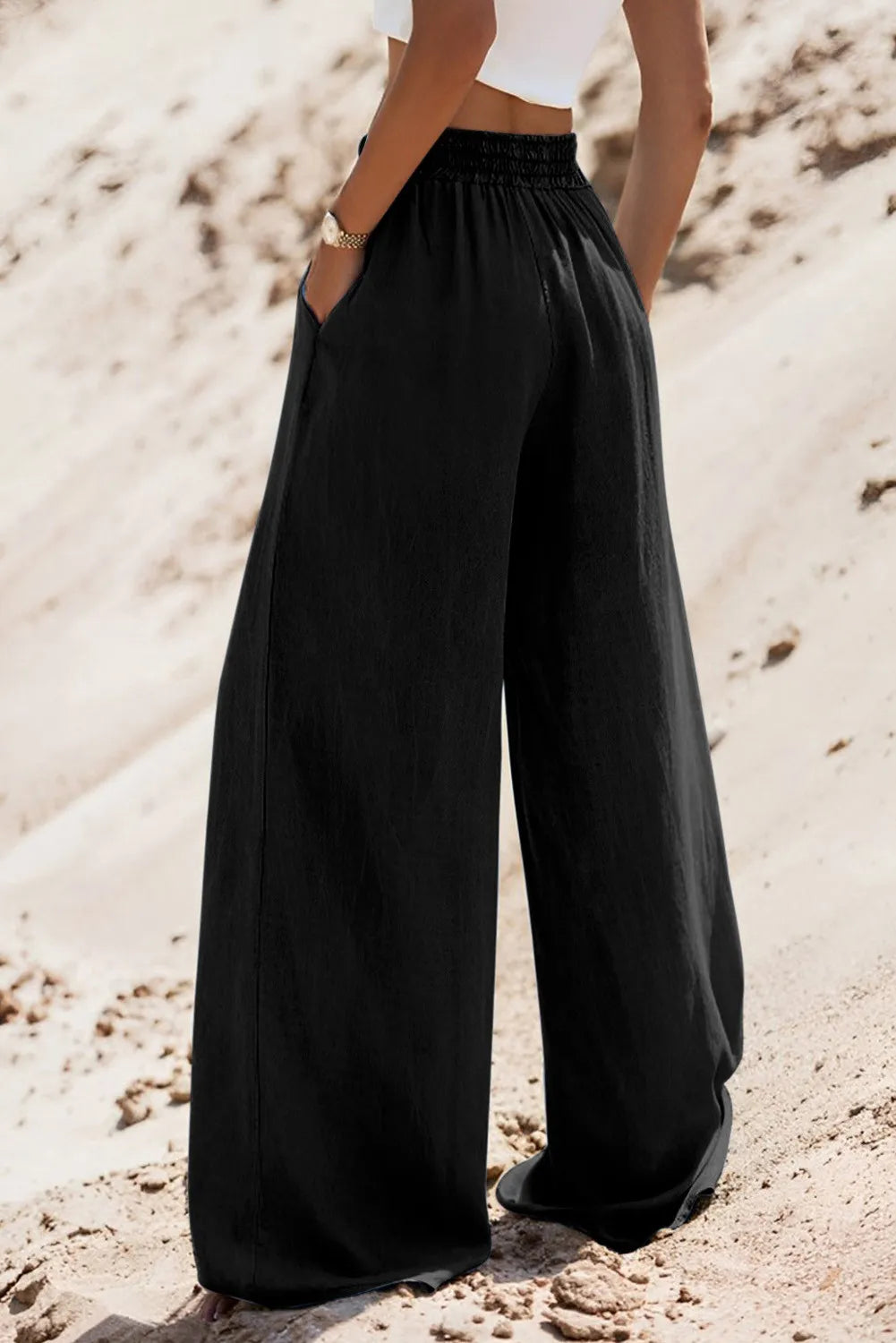 Drawstring Wide Leg Jeans | Maekery Studio