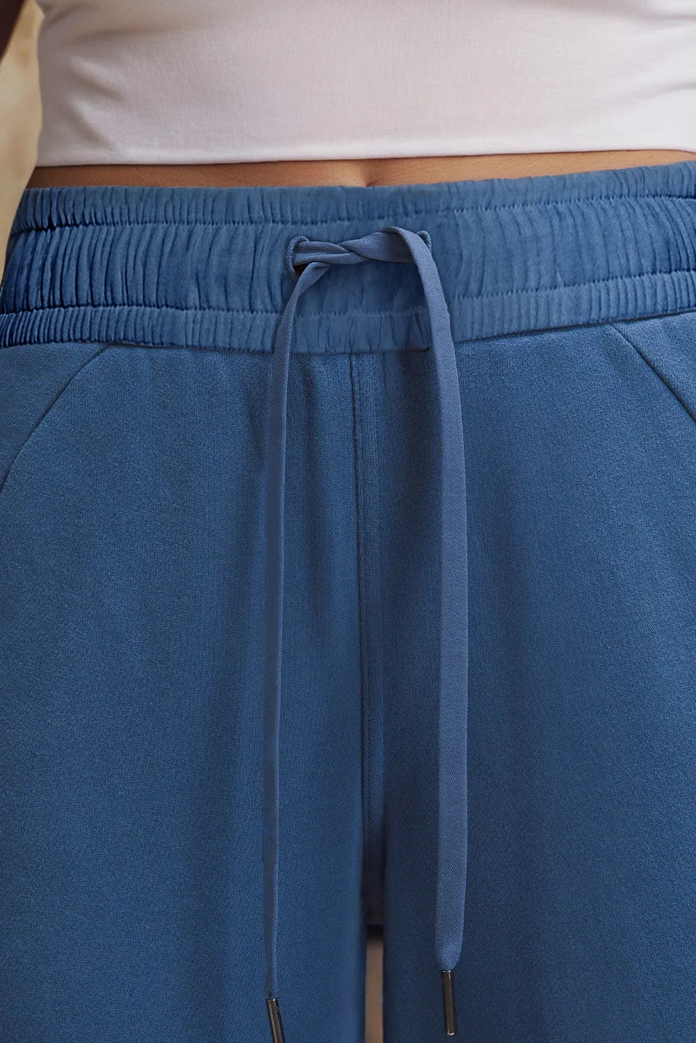 Drawstring Wide Leg Active Pants | Maekery Studio