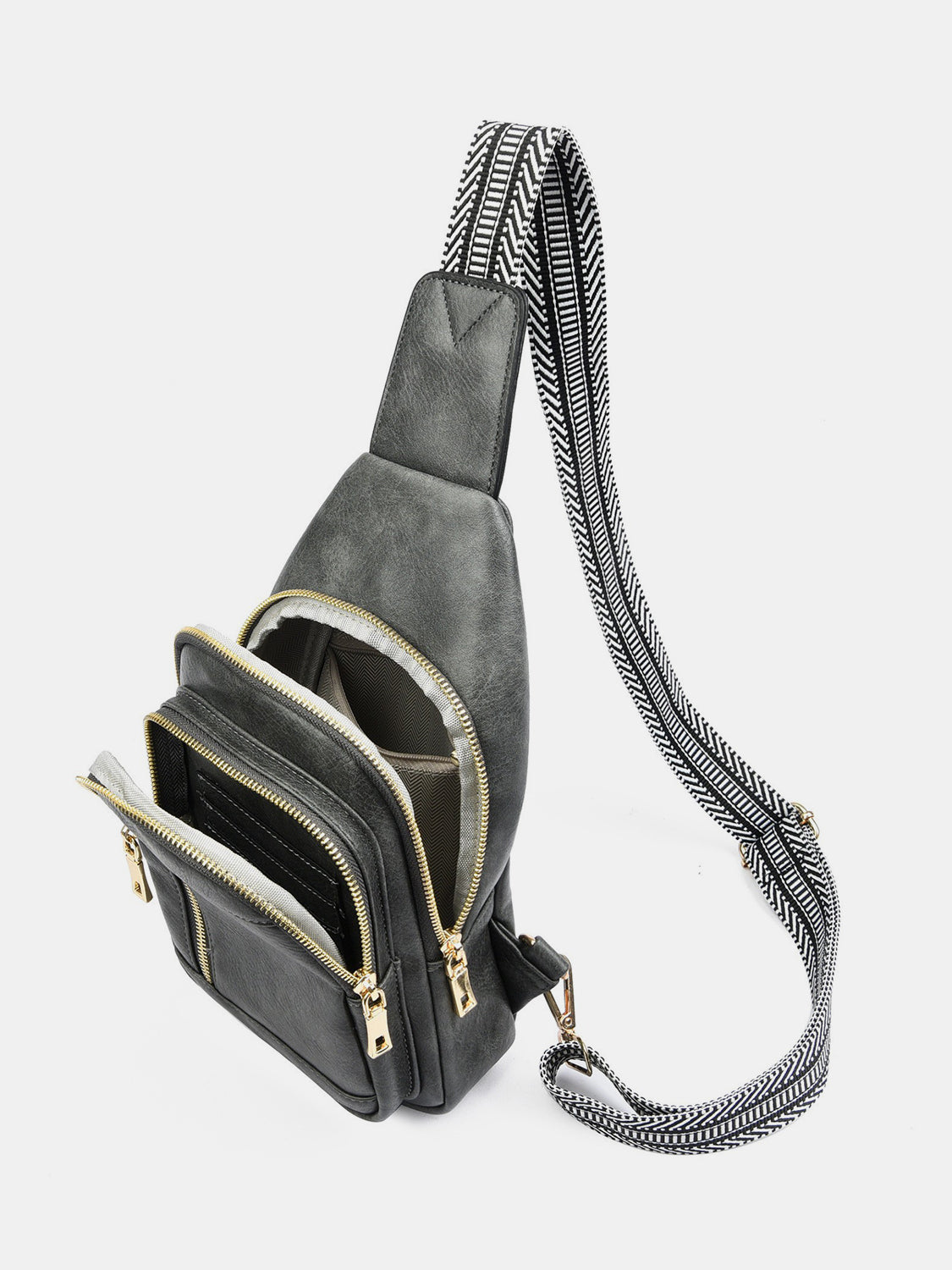 PU Leather Adjustable Strap Crossbody Bag | Maekery Studio