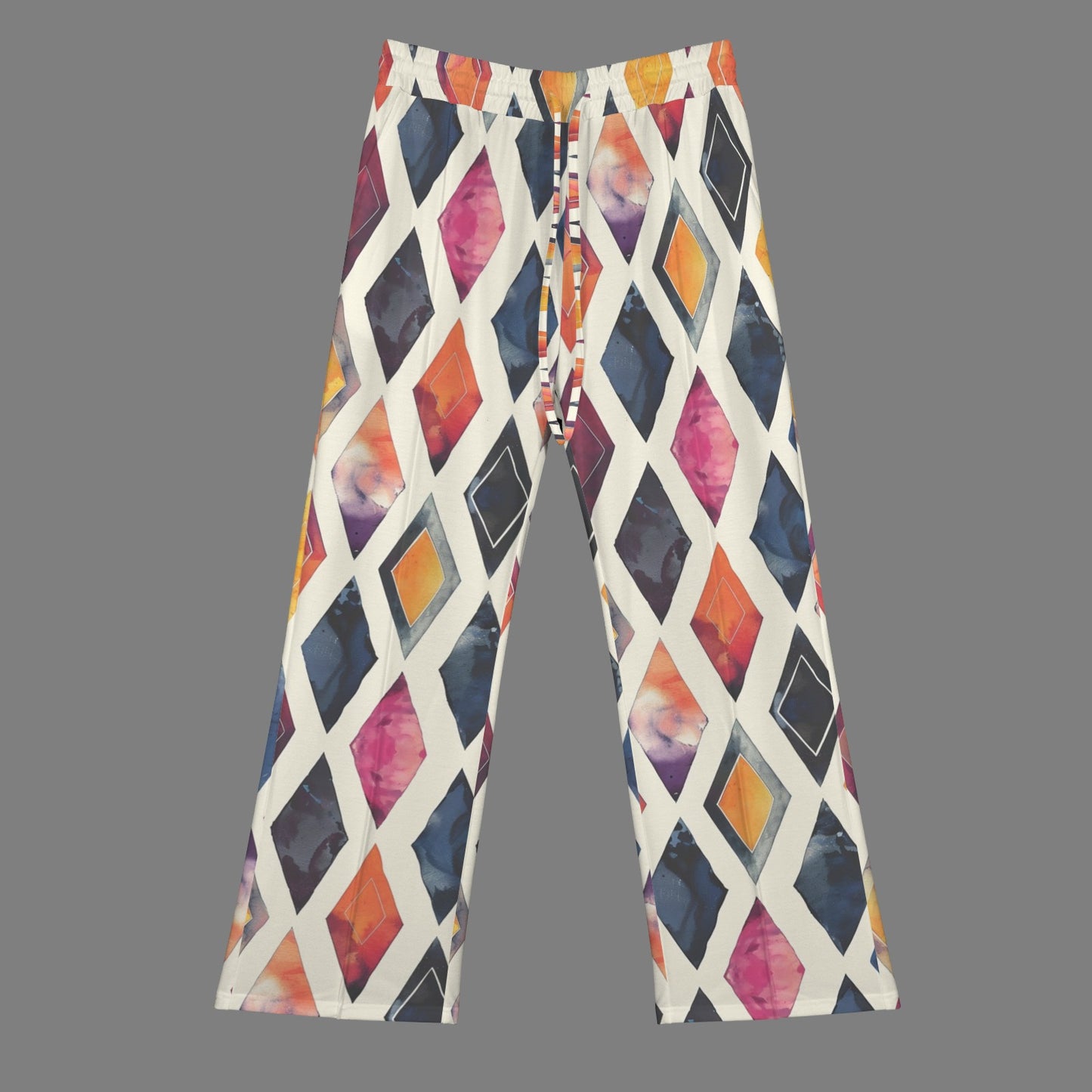 Diamond Color Wide Leg Sweatpants