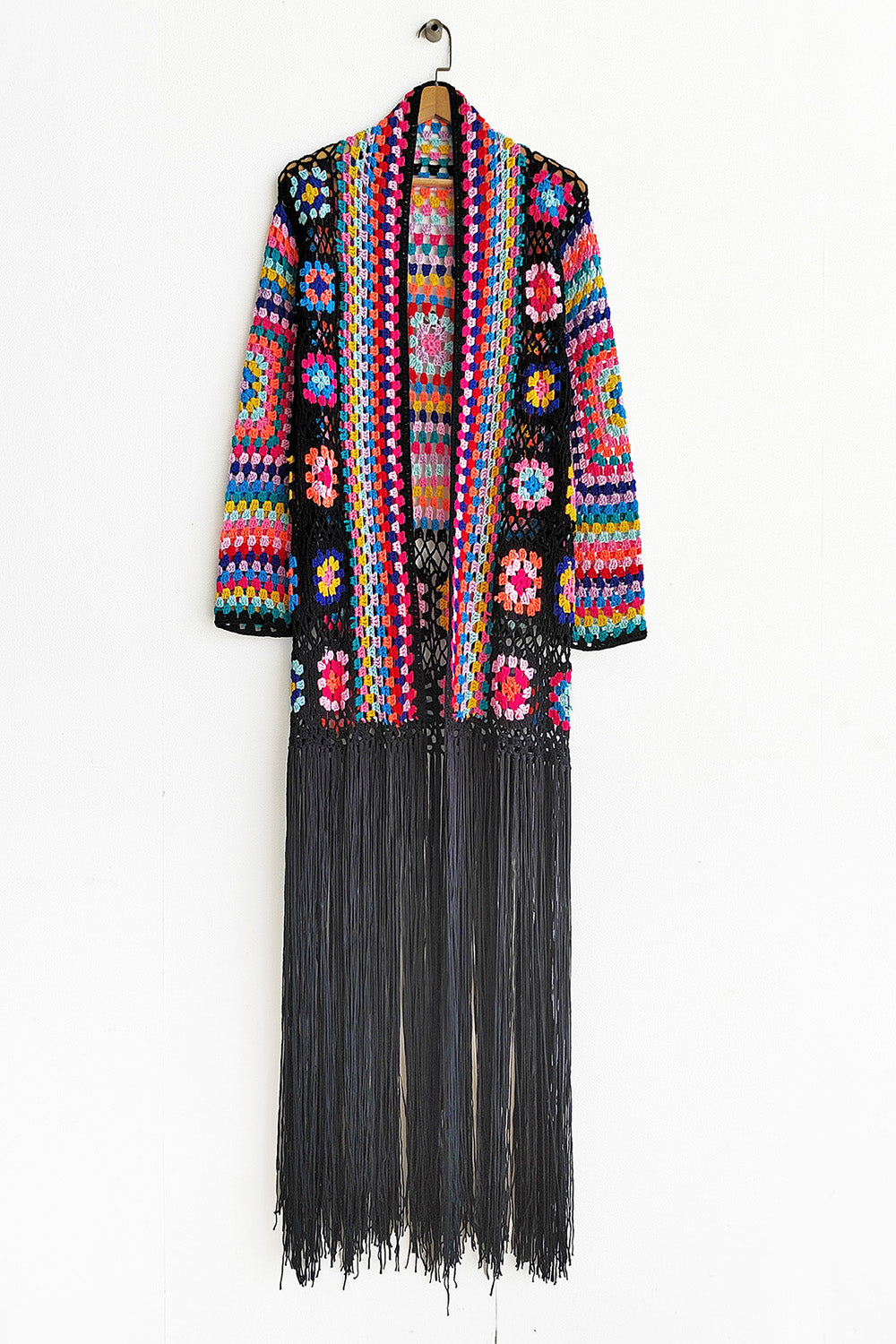 Fringe Tied Long Sleeve Cardigan | Maekery Studio