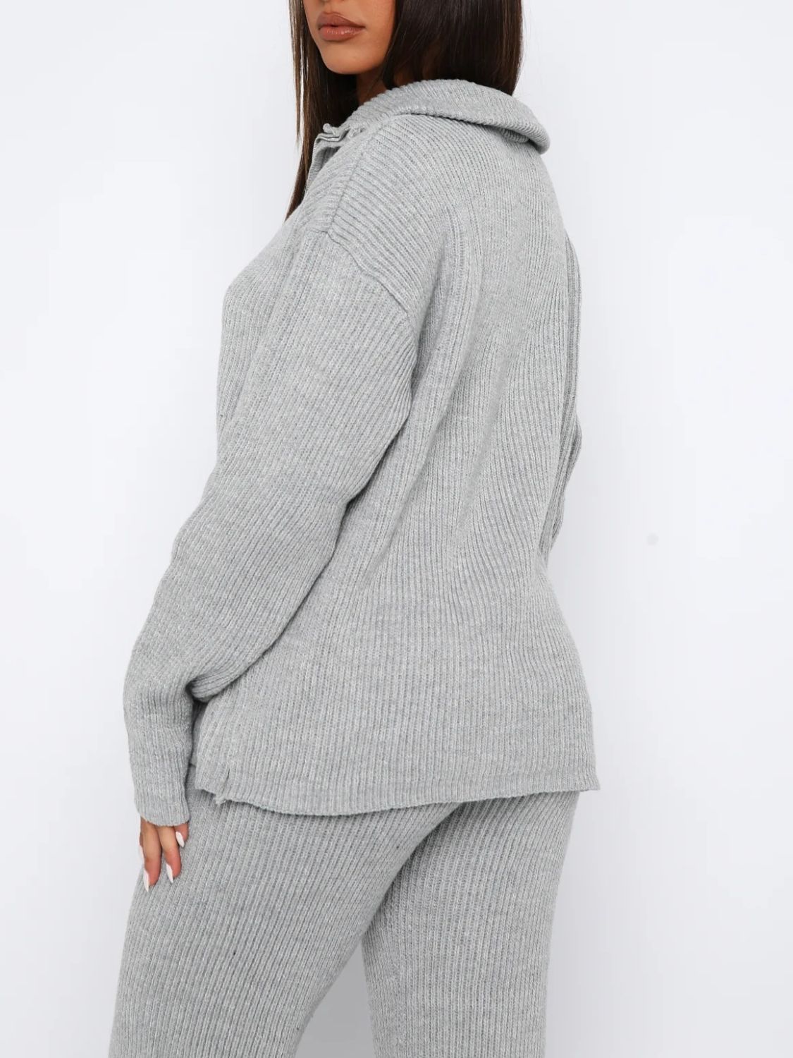 Quarter Zip Long Sleeve Top and Pants Set | Maekery Studio