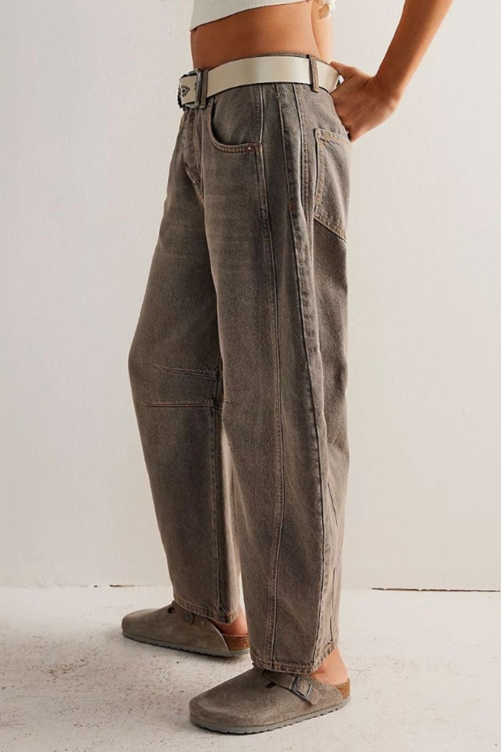 Wide Leg Jeans with Pockets | Maekery Studio