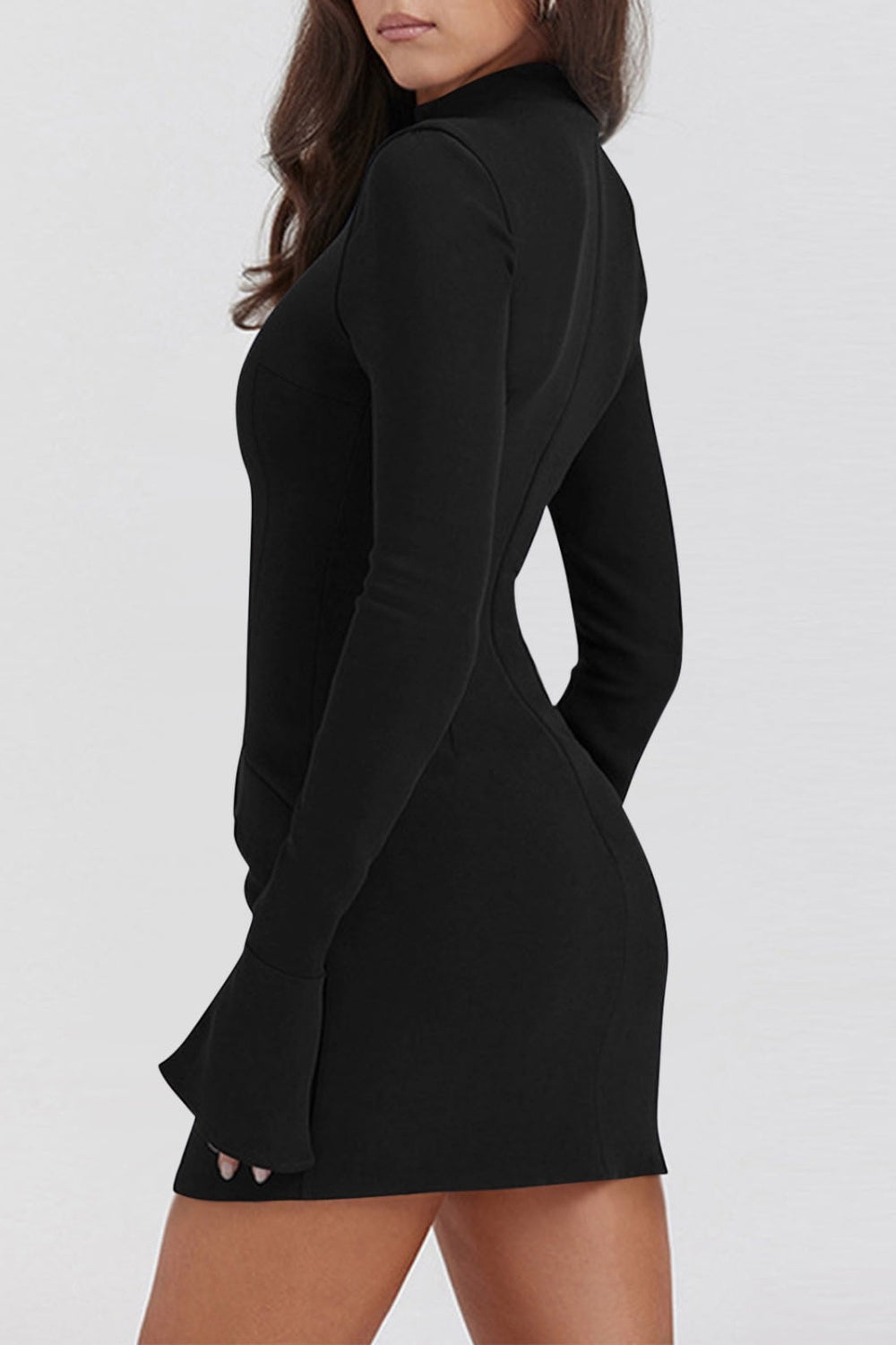 Mock Neck Long Sleeve Mini Dress | Maekery Studio