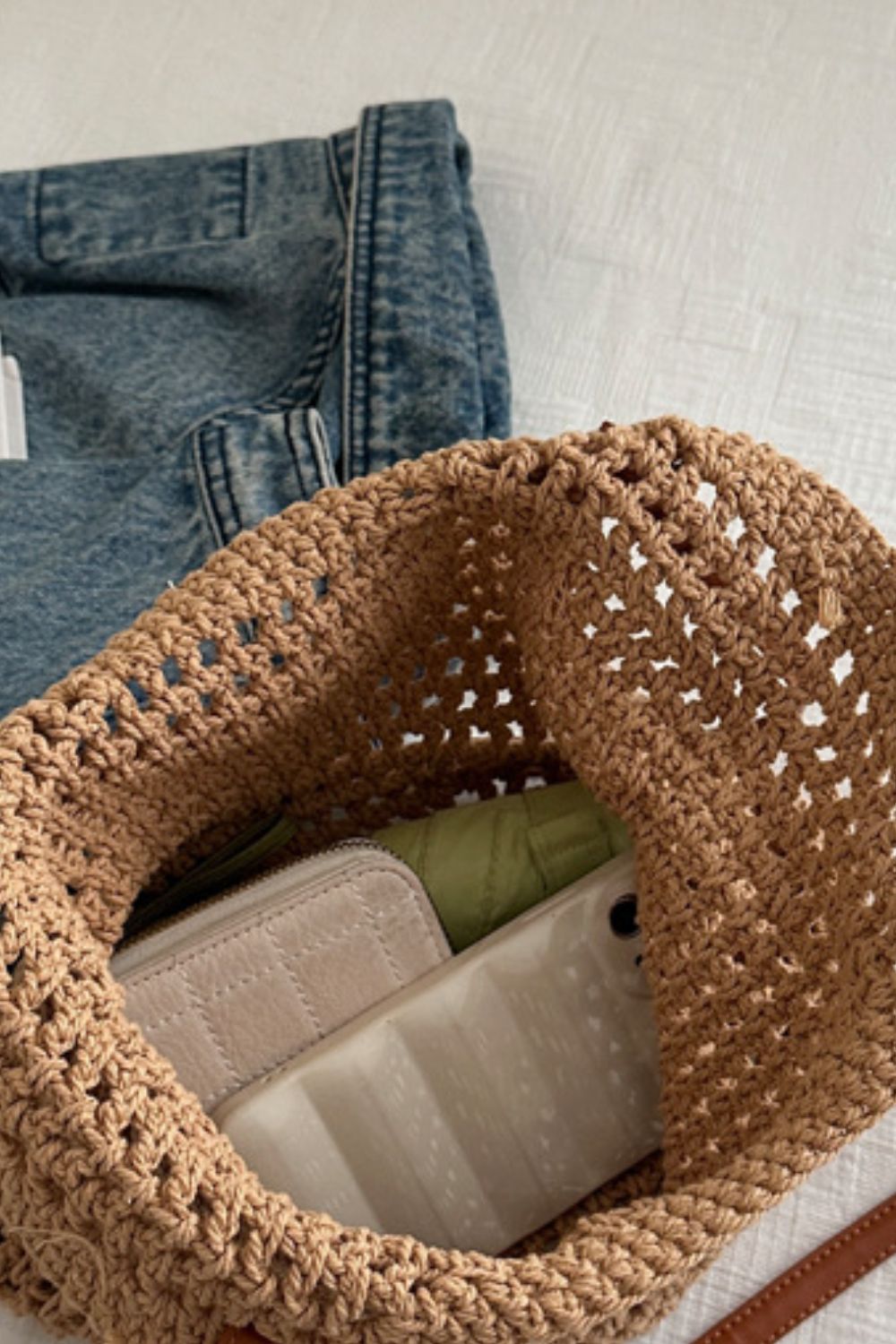 Openwork Woven Tote Bag | Maekery Studio