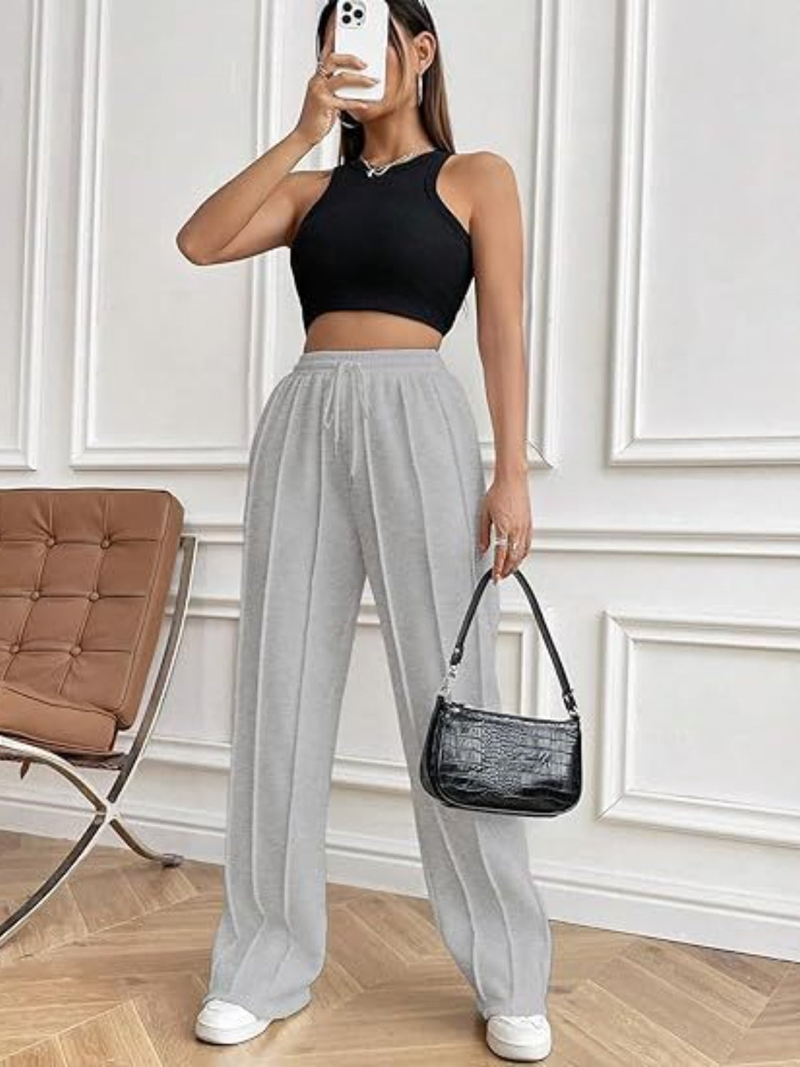 Drawstring Wide Leg Pants with Pockets | Maekery Studio