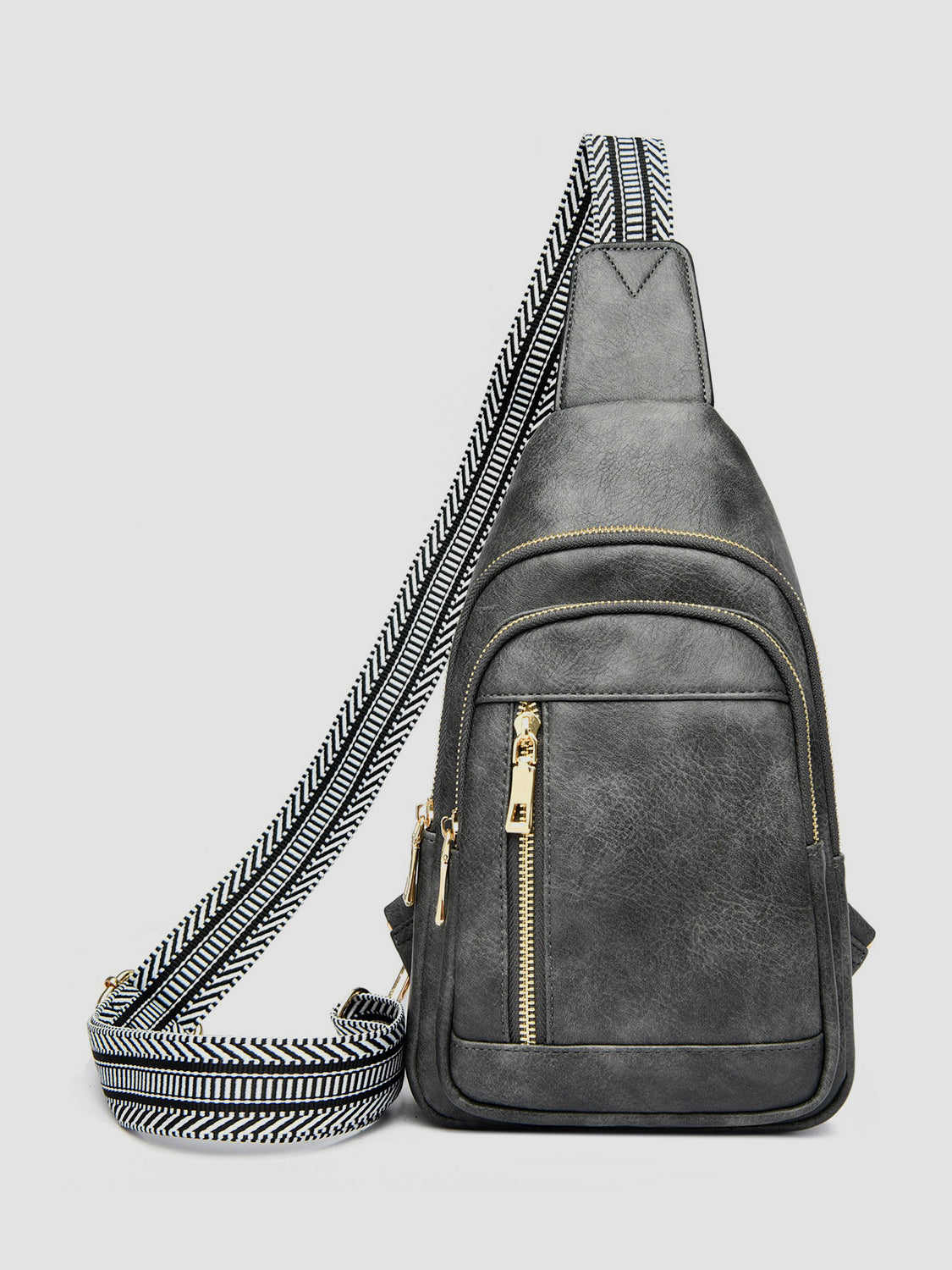 PU Leather Adjustable Strap Crossbody Bag | Maekery Studio