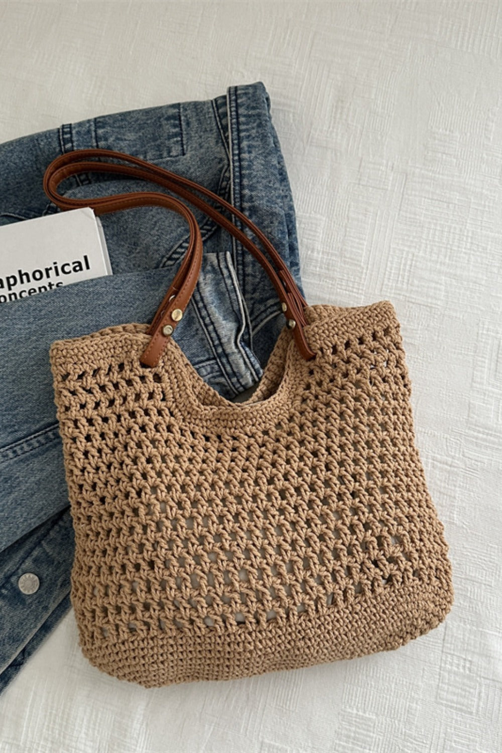 Openwork Woven Tote Bag | Maekery Studio