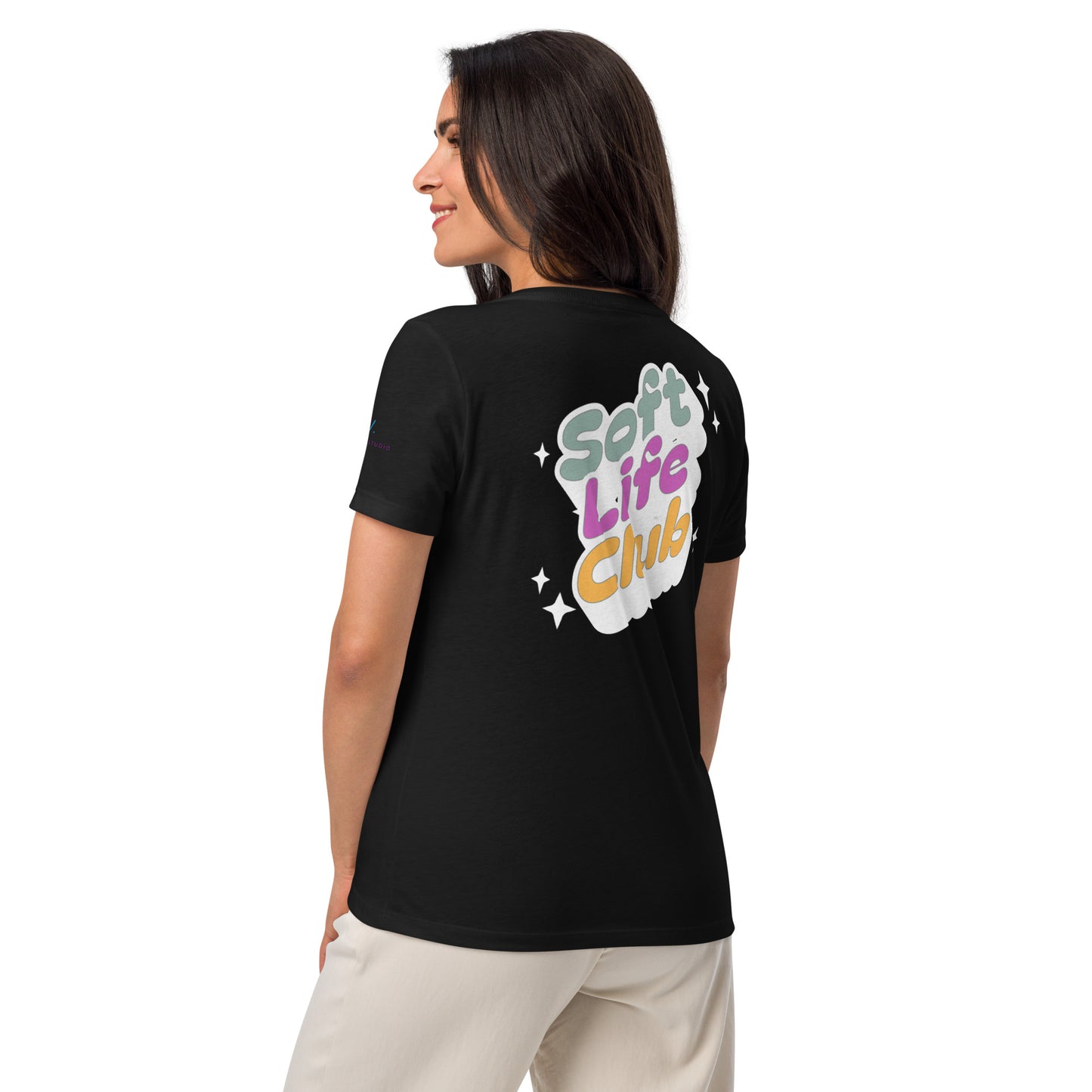 Soft Life Women’s relaxed v-neck t-shirt | Maekery Studio